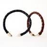 Bracelet en cuir véritable pour homme