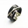 bracelet en cuir manchette spirales